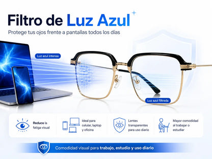 Lentes Fotocromáticos 2 en 1: Transparentes en Interiores y Oscuros al Sol, con Filtro de Luz Azul